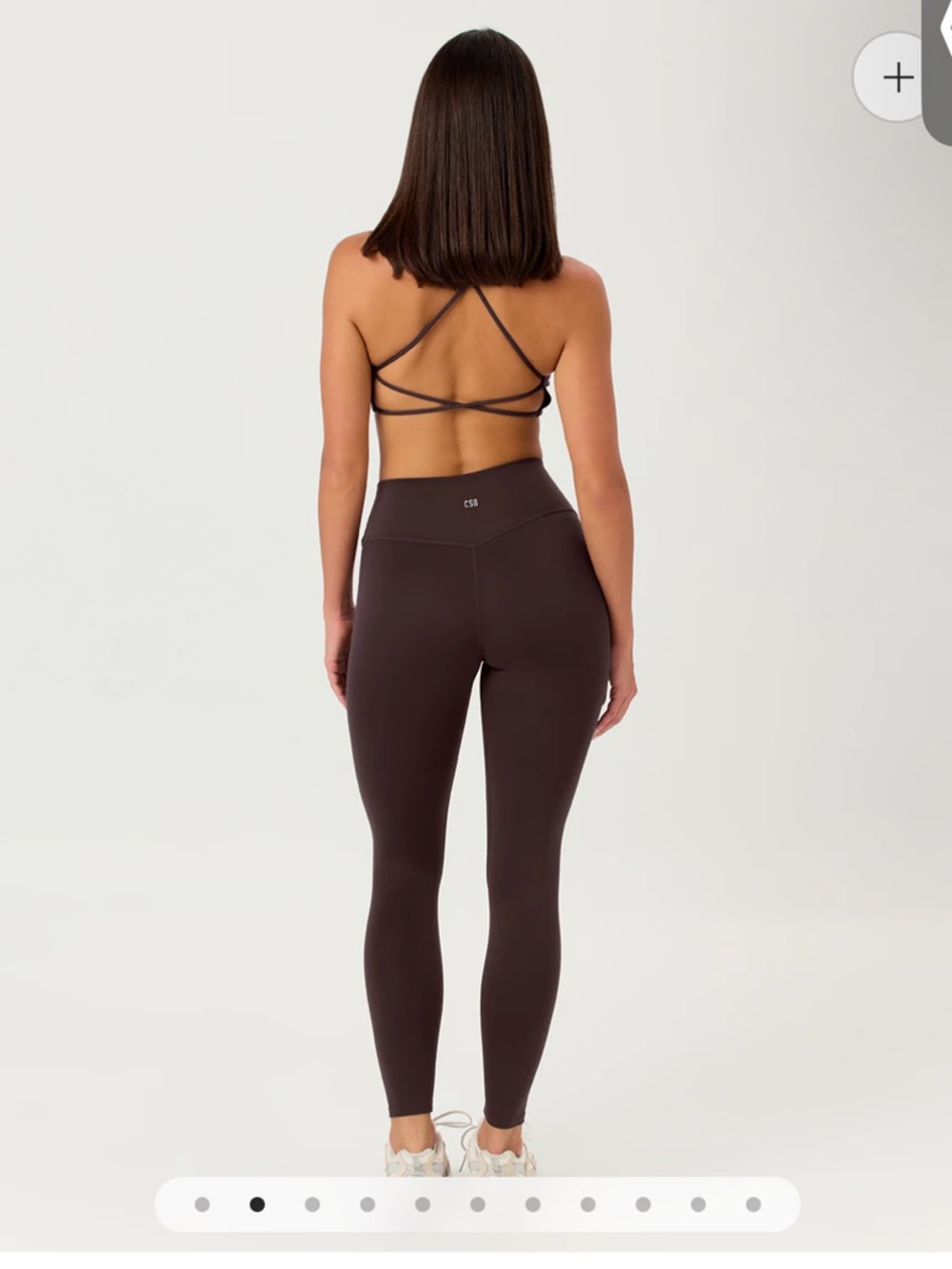 CSB set in espresso, size S in top & leggings